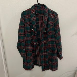 Tartan Shawl Blazer
